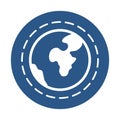 Earth Half Glyph Style vector icon which can easily modify or edit