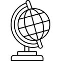 Earth Half Glyph Vector Icon which can easily modified .