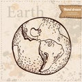 Earth. Hand drawn. Vector eps 8