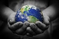 Earth in hand Royalty Free Stock Photo