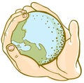 Earth hands Royalty Free Stock Photo