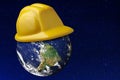 Earth Hard Hat Protection Safety Asteroid Universe