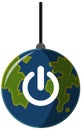 Earth Hour campaign logo or icon turn off your lights for our planet 60 minutes
