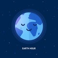 Earth Hour. Smiling Planet