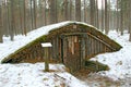 Earth-house built by Soviet partisans in Ukrainian forest while Secont World War