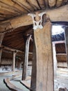 Earth House interior Cranborne Ancient Technology Centre UK