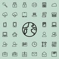 Earth icon. Detailed set of minimalistic icons. Premium graphic design. One of the collection icons for websites, web design, mobi Royalty Free Stock Photo