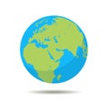 Earth icon. Globe planet symbol in flat style. Vector. Royalty Free Stock Photo