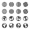 Earth icon set Royalty Free Stock Photo