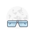Earth vector flat color icon Royalty Free Stock Photo