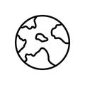 Earth  vector thin line icon Royalty Free Stock Photo