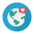 Earth vector color flat icon Royalty Free Stock Photo