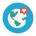 Earth vector color flat icon Royalty Free Stock Photo