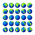 Earth Icons, 3D style
