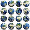 Earth icons set Royalty Free Stock Photo