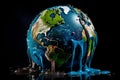 Earth inspired painted ball, promoting environmental protection on Earth Day. Generative AI