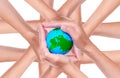 Earth Kaleidoscope: Abstract Concept of Caring for the Planet