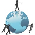 Earth Kids move save the world to future Royalty Free Stock Photo