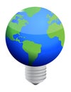 Earth lightbulb Royalty Free Stock Photo