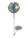 Earth like glossy lollipop