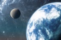 Earth like planet or Extrasolar planet with moon