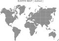 Earth map dotted vector eps