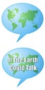 Earth Map Talk Bubbles Royalty Free Stock Photo