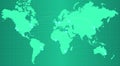 Earth map on trendy green gradient background Royalty Free Stock Photo