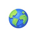Earth minimal vector illustration. Planet flat icon Royalty Free Stock Photo