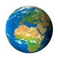 Earth Model from Space: Europe View Royalty Free Stock Photo