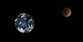 Earth and Moon Royalty Free Stock Photo