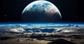 Earth from the Moon Celestial View of Our Planet Royalty Free Stock Photo