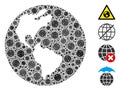 Earth Mosaic of CoronaVirus Elements