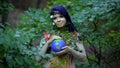 Earth mother holding planet in hands, environmental protection, nature care Royalty Free Stock Photo