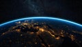 Earth at Night from Space Royalty Free Stock Photo
