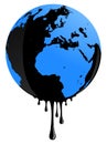 Earth oil pollution Royalty Free Stock Photo