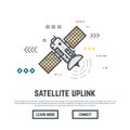 Communication satellite illustration Royalty Free Stock Photo