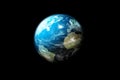 Earth in the outer space. Planet earth from space on a dark background. Isolated earth on a black background Royalty Free Stock Photo