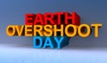 Earth overshoot day on blue