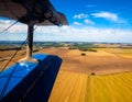 Earth and plane wing Royalty Free Stock Photo