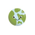 Earth. Planet. Cartoon Earth. Flat, cartoon, vector