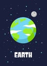 The Earth Planet design, Vector illustrations of the of the earth planets in cartoon style. space kids.