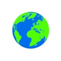 Earth planet. Flat icon. Vector illustration. - Vector Royalty Free Stock Photo