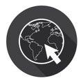 Earth Planet Globe Arrow Computer Icon Search Royalty Free Stock Photo