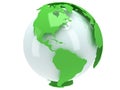 Earth planet globe. 3D render. America view. Royalty Free Stock Photo