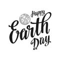 Earth planet globe. Vector black vintage engraving illustration Royalty Free Stock Photo