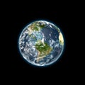Earth planet high resolution 3D rendering Royalty Free Stock Photo