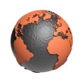 Earth planet high resolution 3D rendering Royalty Free Stock Photo