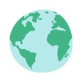 Earth planet protection flat icon International earth day Royalty Free Stock Photo