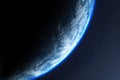 Earth planet viewed from space , 3d render of planet Earth, elements of this image provided by NASA Royalty Free Stock Photo